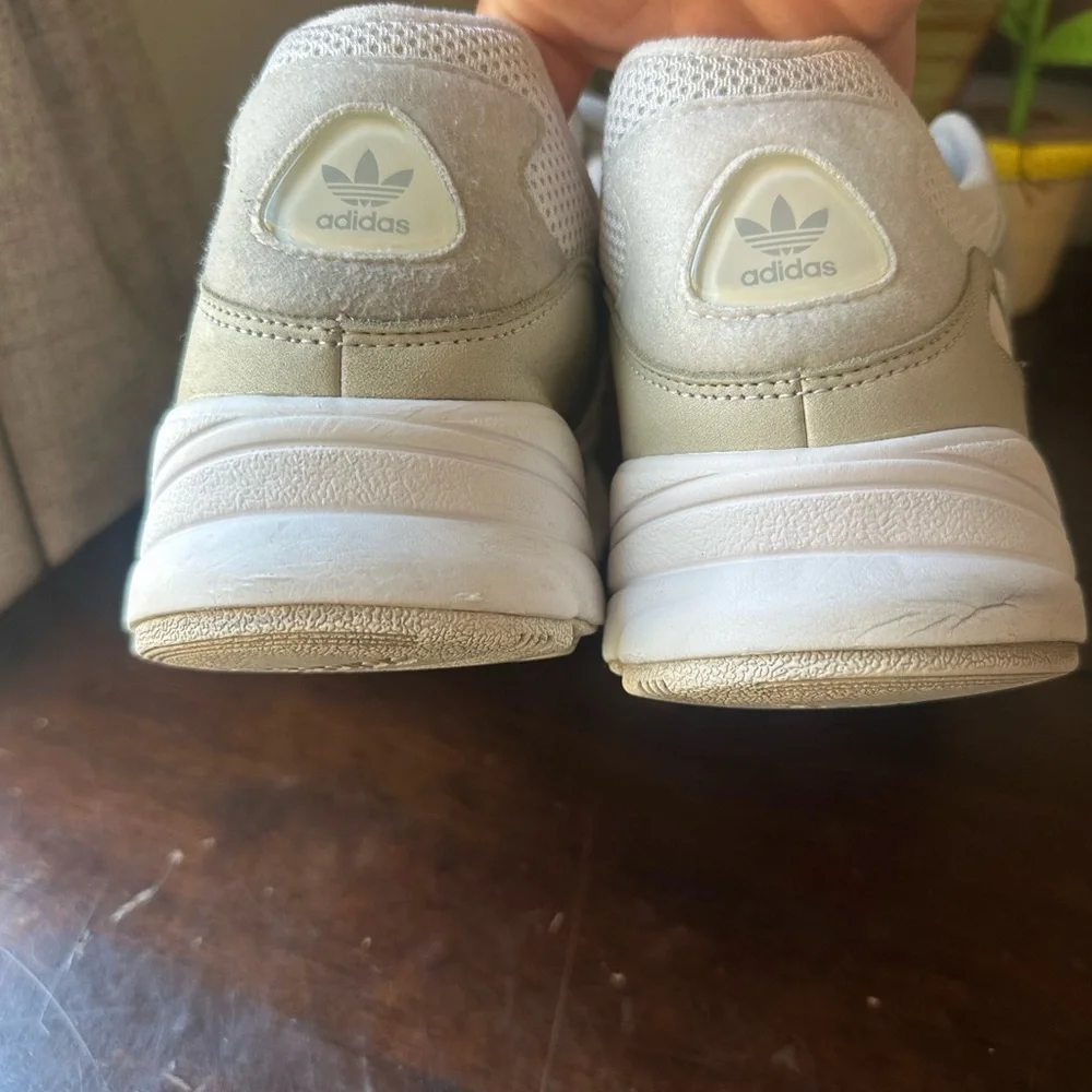 adidas Men's White and Beige Retro Runner Sneakers - Picture 6 of 16